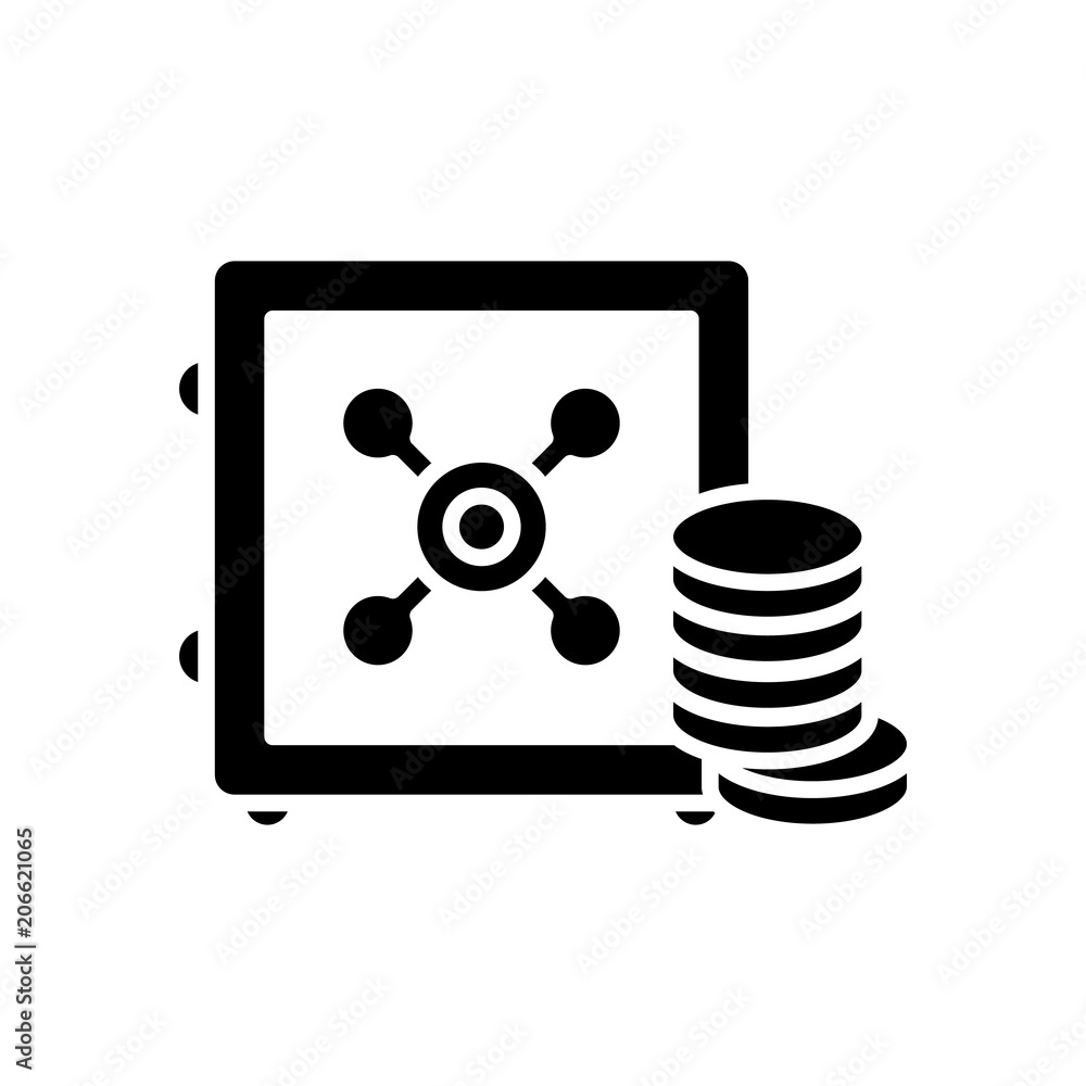 Reserve fund black icon concept. Reserve fund flat vector symbol, sign, illustration. Reserve fund black icon concept. Reserve fund flat vector symbol, sign, illustration.