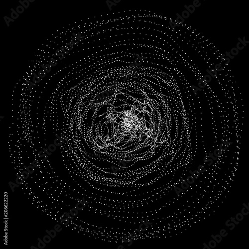 Tunnel or wormhole. Geometrical Particles. 3D tunnel grid.Wireframe 3D surface tunnel.Grid texture. 3D tunnel grid. Grid texture. Geometrical Particles.