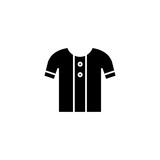 T-shirt black icon concept. T-shirt flat  vector symbol, sign, illustration.