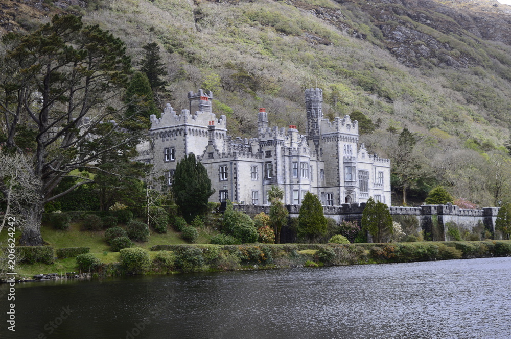 Kylemore Abbey in early spring surroundings Kylemore Abbey in early spring surroundings