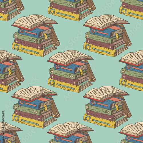 Books Seamless Pattern