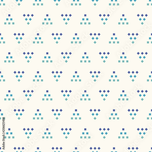 Seamless pattern with triangles in blue colors
