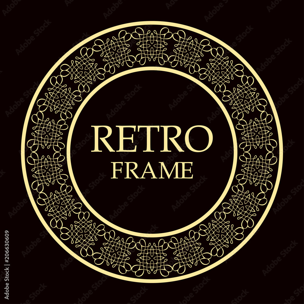 Ornamental round frame