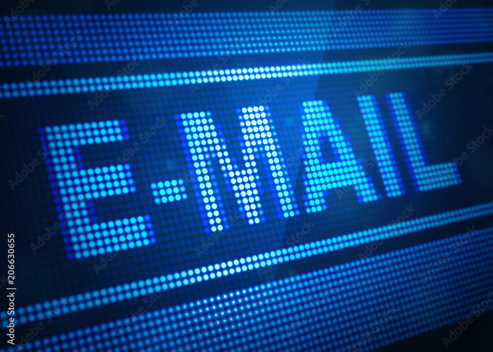 e mail digital screen 3d illustration e mail digital screen 3d illustration