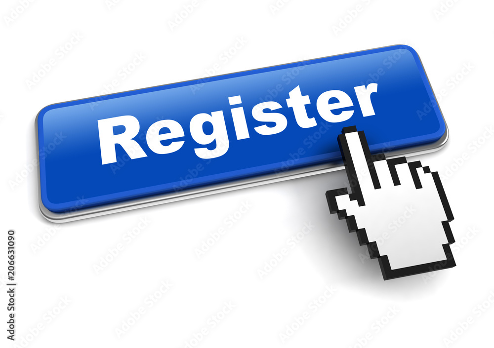 register concept 3d illustration isolated register concept 3d illustration isolated