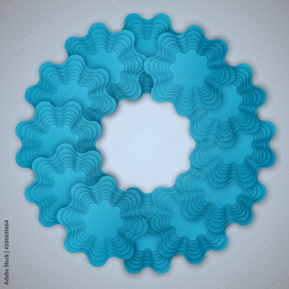 Fototapeta premium Abstract Paper Art or Paper Cut Background