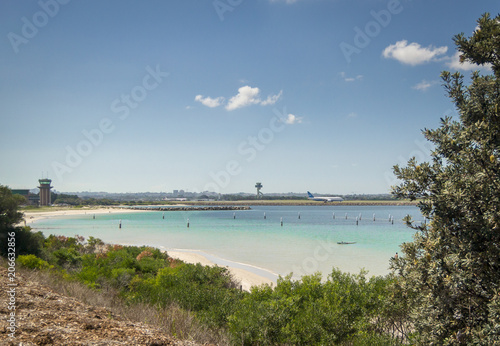 Photography Sydney Airport Runway and Botany Bay, Australia