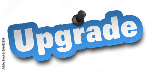 Bild auf Leinwand upgrade concept 3d illustration isolated