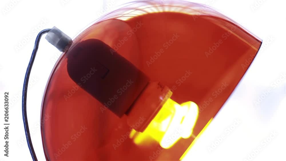Light Bulb Turns On in the Red Lamp. Light Bulb Turns On in the Red Lamp.