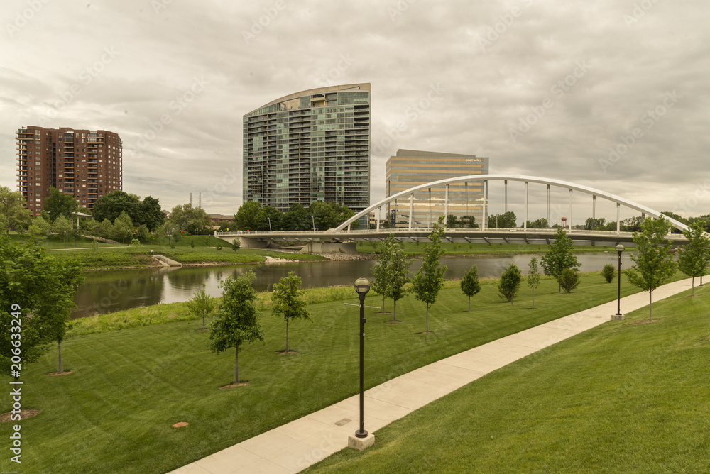 Fototapeta premium Columbus Ohio, Main street bridge