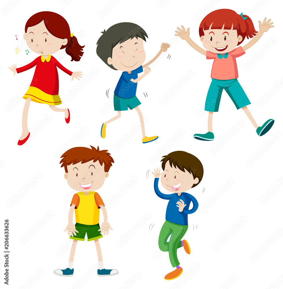 A Set of Children Dancing A Set of Children Dancing