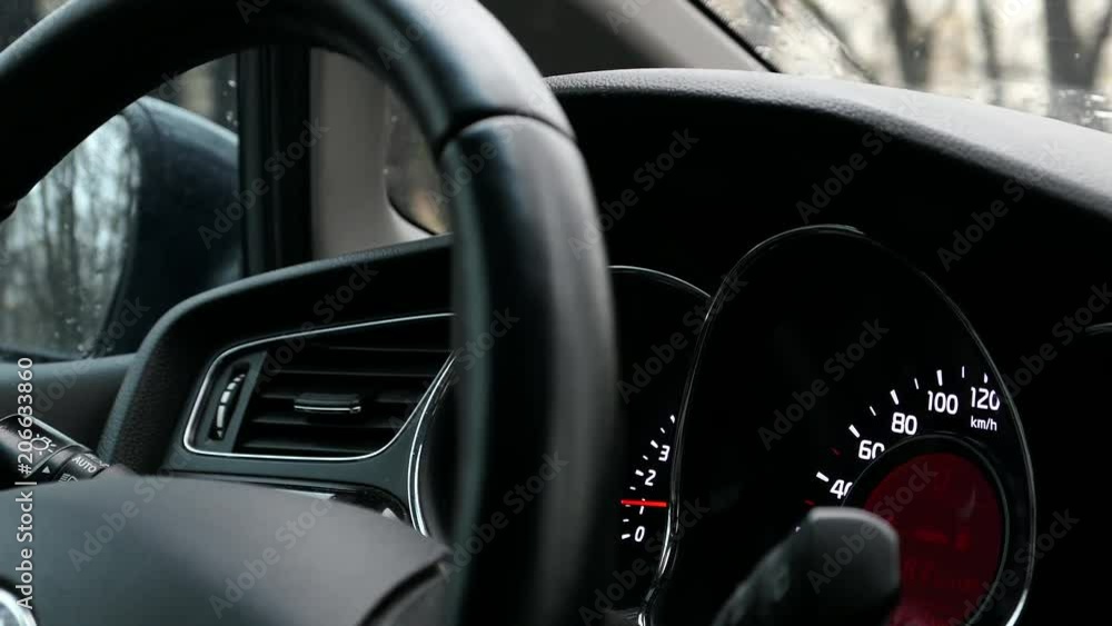 Steering Wheel And Dashboard With Speedometer Steering Wheel And Dashboard With Speedometer