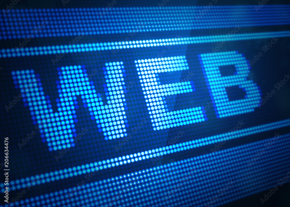 web digital screen 3d illustration web digital screen 3d illustration