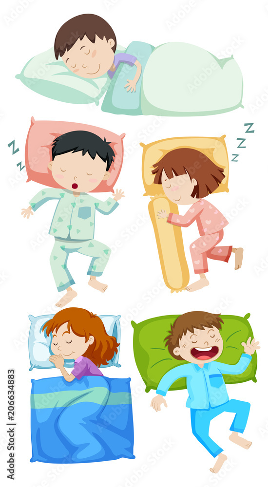 A Set of Kids Sleeping