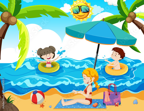 A Family Summer Holiday at Beach