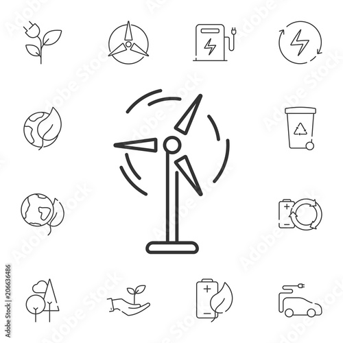 Wind power icon. Simple element illustration. Wind power symbol design from Ecology collection set. Can be used in web and mobile