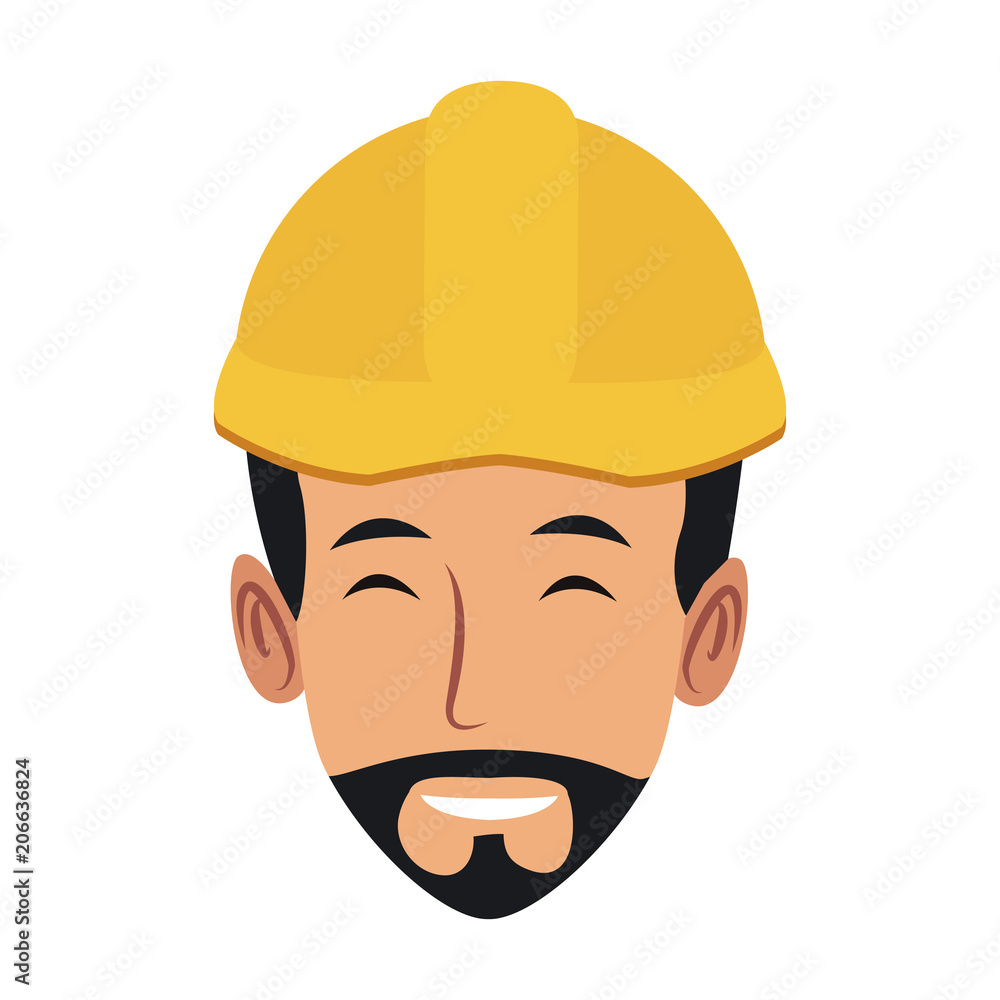 Man worker face vector illustration graphic design Man worker face vector illustration graphic design