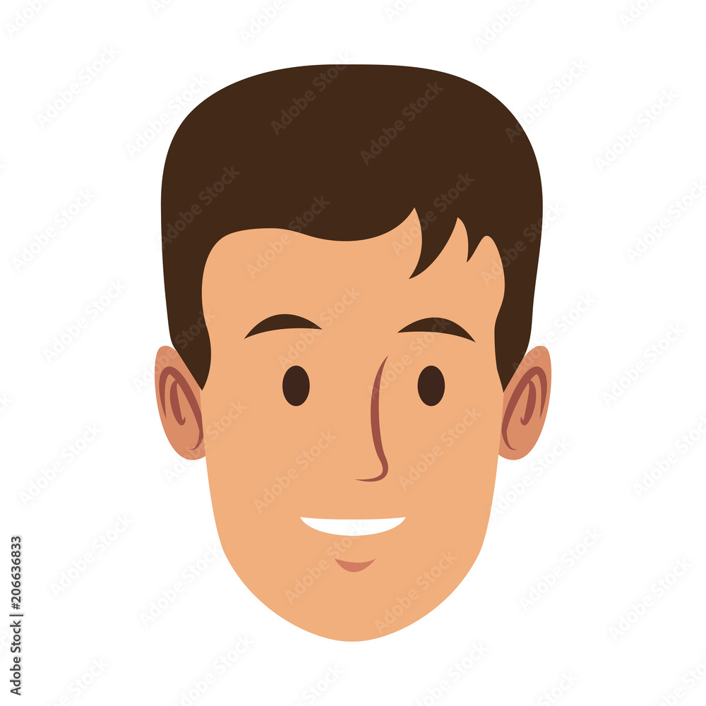 Man face cartoon vector illustration graphic design
