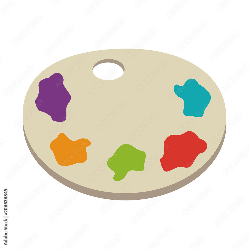 Paint palette isolated vector illustration graphic design Paint palette isolated vector illustration graphic design