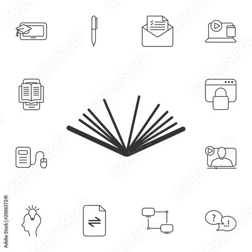 Book icon. Simple element illustration. Book symbol design from Ecology collection set. Can be used for web and mobile