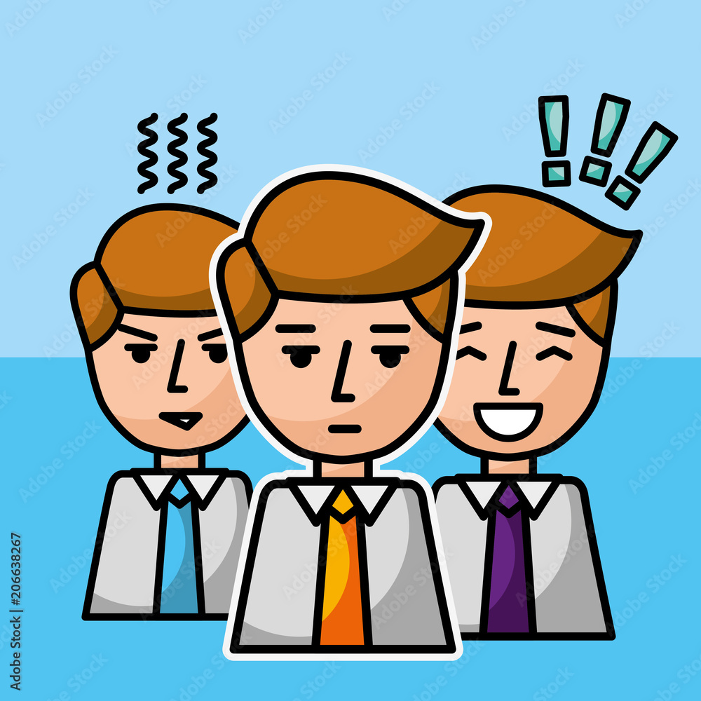 group businessman portrait team successful vector illustration group businessman portrait team successful vector illustration