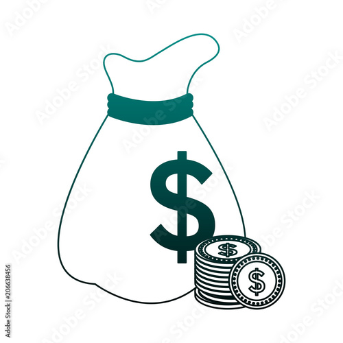 Money bag isolated vector illustration graphic design