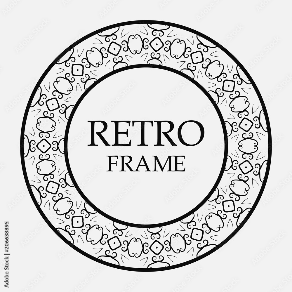 Round ornamental frame Round ornamental frame