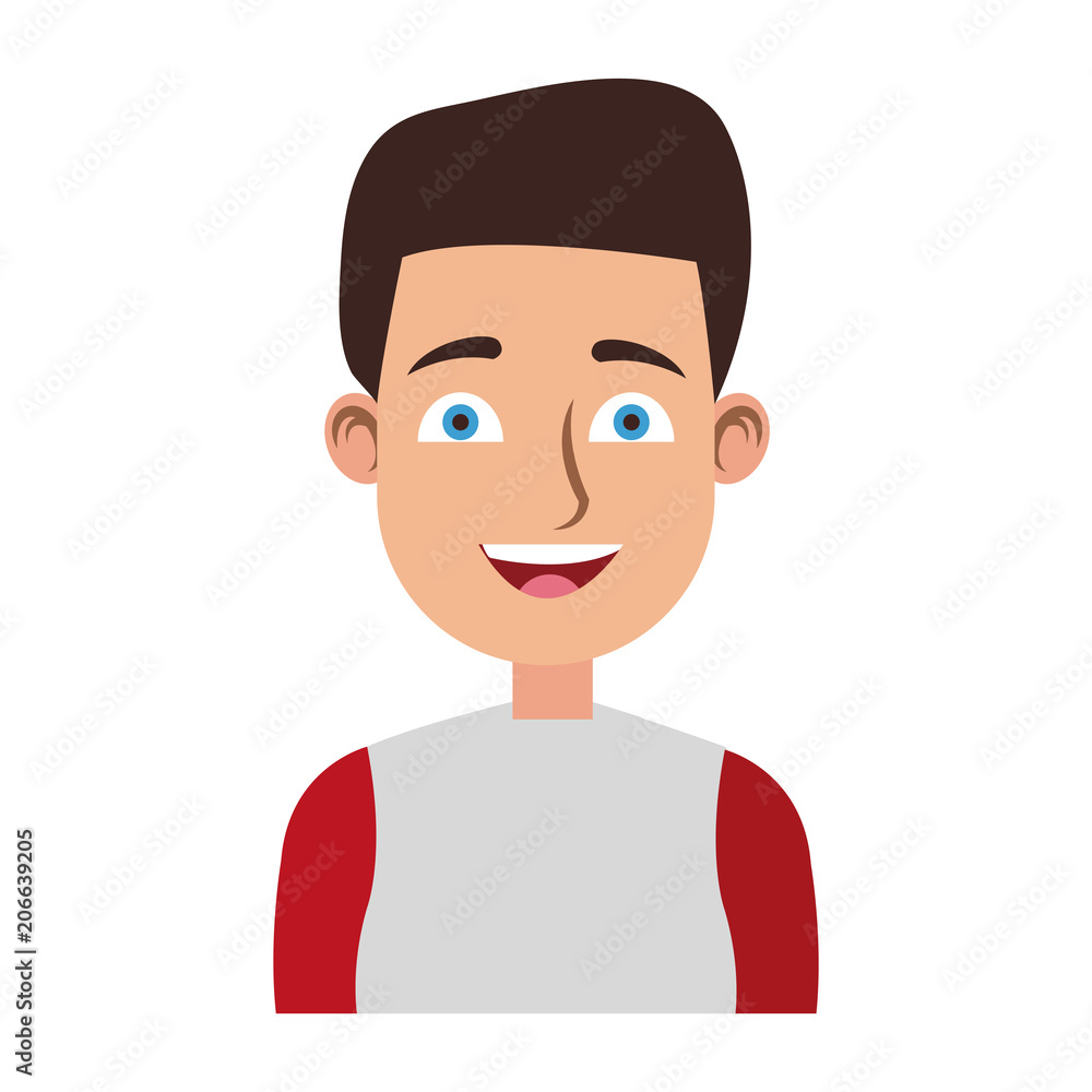 Young man casual clothes cartoon vector illustration graphic design Young man casual clothes cartoon vector illustration graphic design
