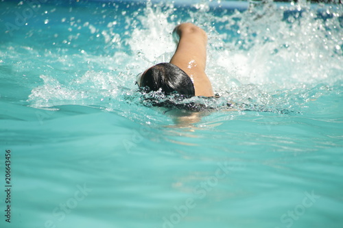 amateur swimmer in olimpic pool