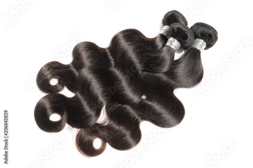 Virgin remy body wavy black human hair weaves extensions bundles photo