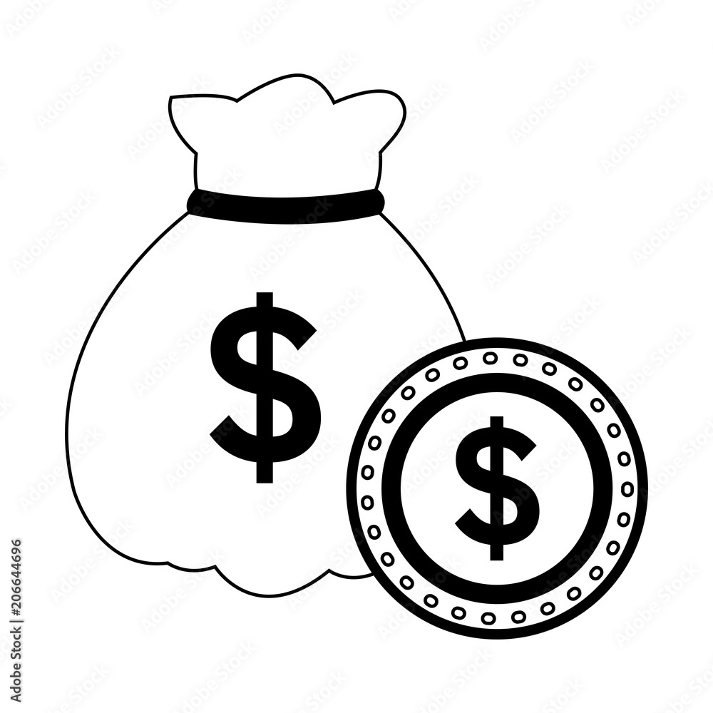 Money bag cartoon vector illustration graphic design Money bag cartoon vector illustration graphic design