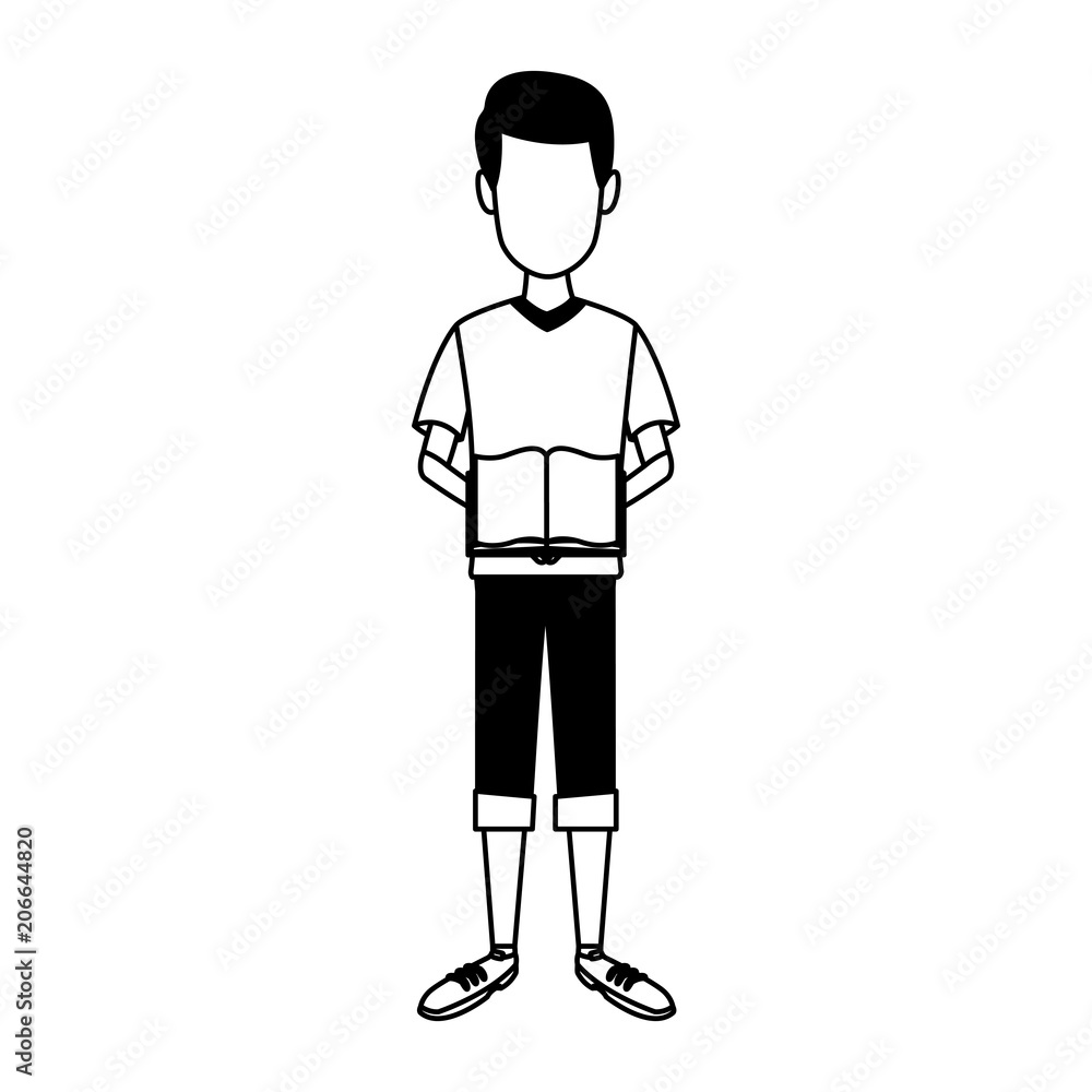 Student with book vector illustration graphic design Student with book vector illustration graphic design