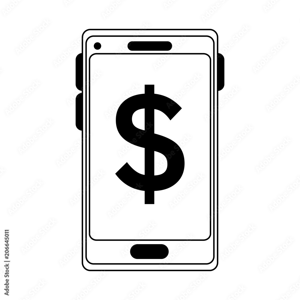Smartphone and money symbol vector illustration graphic design Smartphone and money symbol vector illustration graphic design