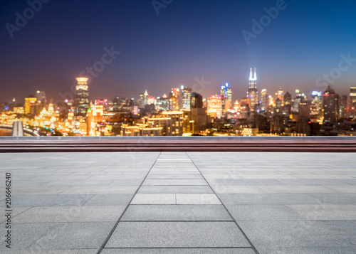 dreamlike cityscape with viewing platform