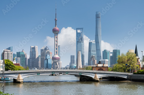 Canvas Print shanghai scenery on suzhou river