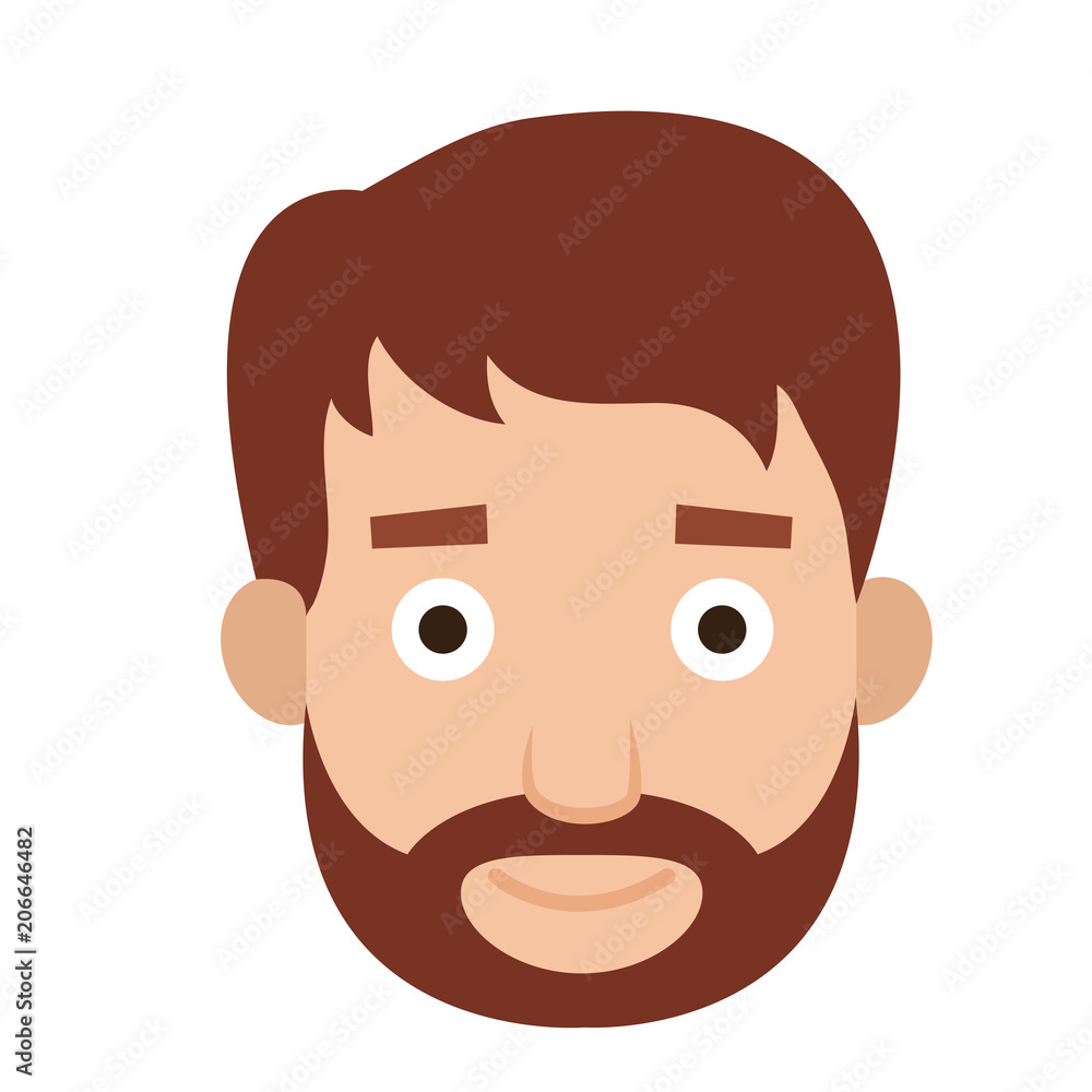 Young man face vector illustration graphic design