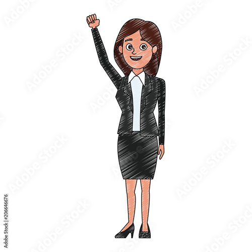 Politician waving cartoon vector illustration graphic design