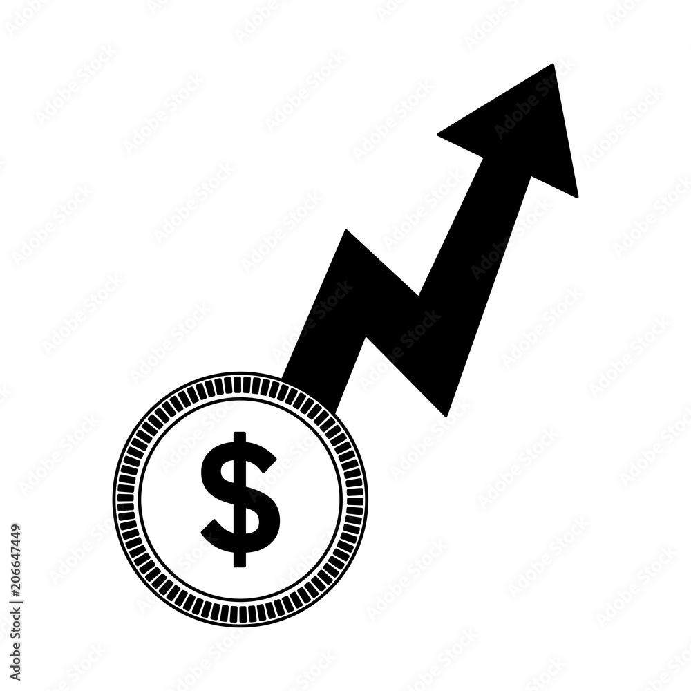 Money growing cartoon vector illustration graphic design Money growing cartoon vector illustration graphic design