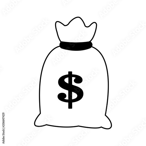 Money bag cartoon vector illustration graphic design