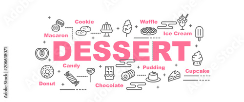 dessert vector banner