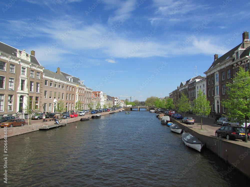 Canal in Haarlem, Netherlands
