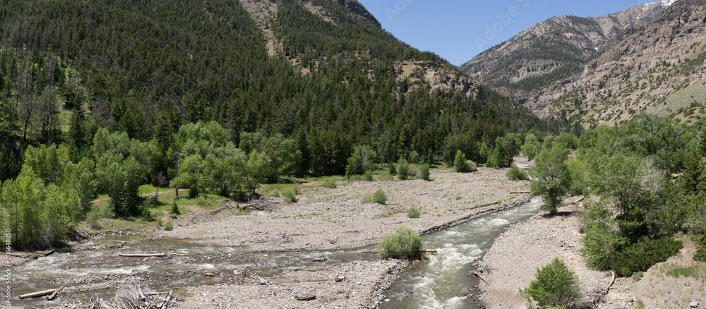 Panorama of Cold Mountain Creek