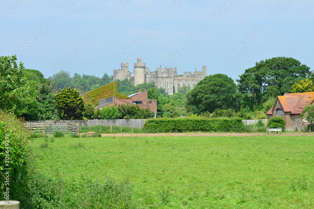 A castle in West Sussex, England in Summertime.