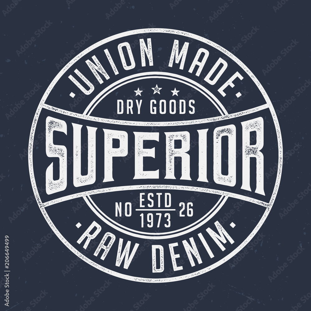 Superior Dry Goods - Vintage Tee Design For Printing