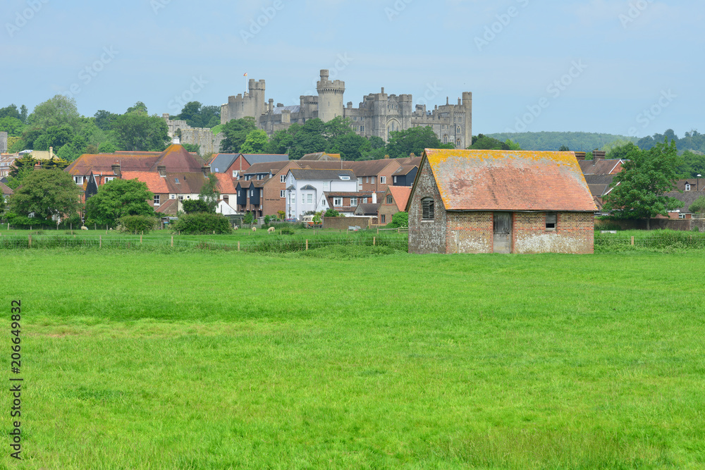 A castle in West Sussex, England in Summertime. A castle in West Sussex, England in Summertime.