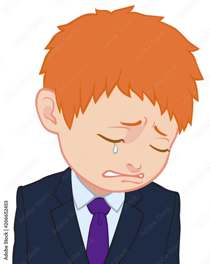 泣くちびキャラ　男性　タイプB