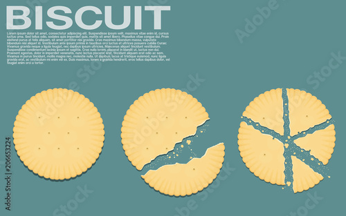 set of isolated biscuit on transparent background