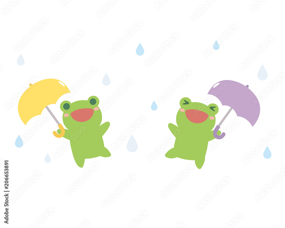 Obraz premium 可愛いカエルのイラスト