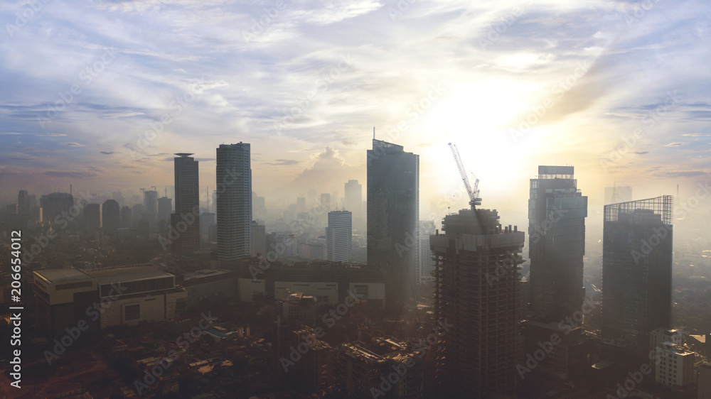 Construction building in Jakarta city