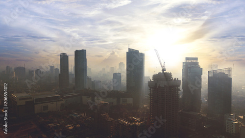 Construction building in Jakarta city